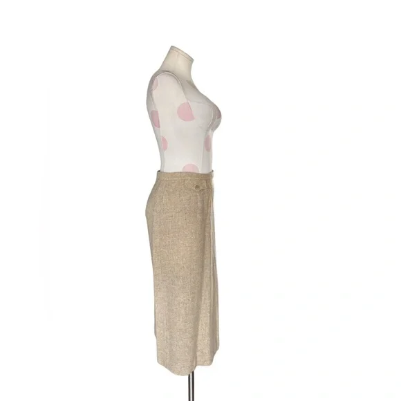 Prestige Wool Blend Skirt – Tan Beige - Large - Picture 5 of 11